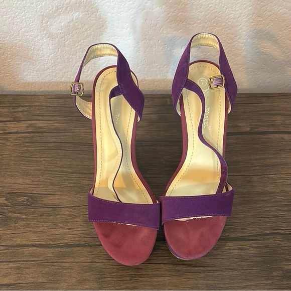 Shoes - Purple wedge shoes size 7